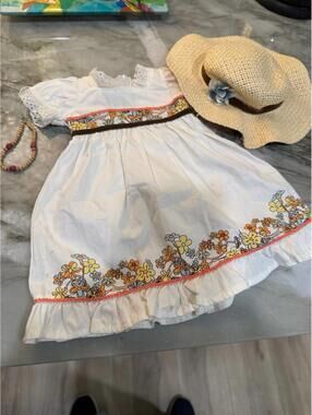 American Girl Doll JULIE  Birthday Summer Dress Outfit Complete Necklace A934
